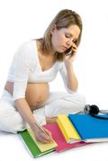 Femme enceinte travaille